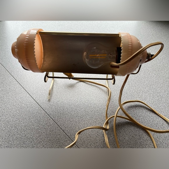 Vintage 1950s Pink & Gold Toned Headboard Light - Picture 7 of 10
